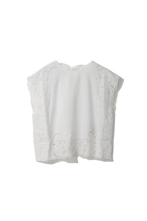 Cutwork Box Blouse -WHITE (62510420)