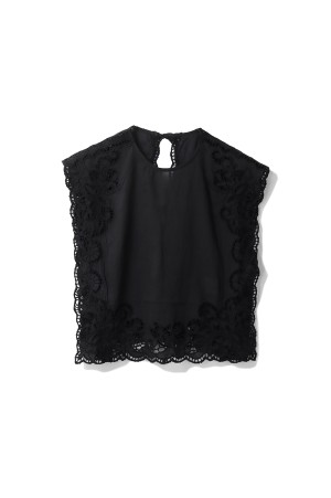 Cutwork Box Blouse -BLACK (62510420)