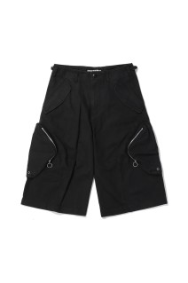 3D TWISTED CARGO SHORTS - BLACK (NF251P04)