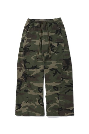 3D TWISTED LOUNGE WIDE PANTS - WOODLAND (NF251P13)