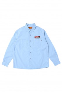 L/S PATCHED WORK SHIRT / SAX (CLG-SH 025-002)