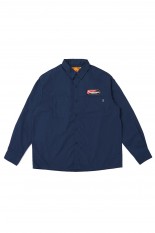 L/S PATCHED WORK SHIRT / NAVY (CLG-SH 025-002)