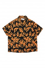 S/S FIRE SHIRT / ORANGE - BLACK (CLG-SH 025-004)