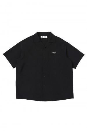 S/S PANAMA SHIRT / BLACK (CLG-SH 025-008)
