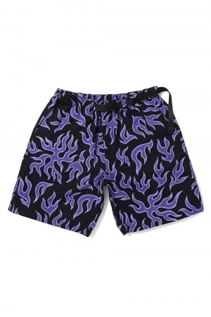 FIRE SHORTS / PURPLE - BLACK (CLG-PT 025-006)