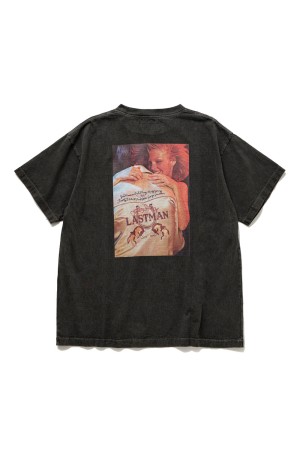 PRINTED TEE -HUG- / BLACK (251LM-CT08)