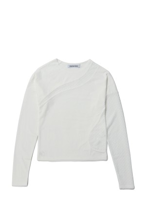 Lace Docking L/S T-Shirt / White (PD25SS_TP10)