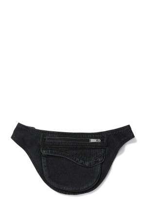 Whashed Denim Waist Bag / Black (PD25SS_AC05)