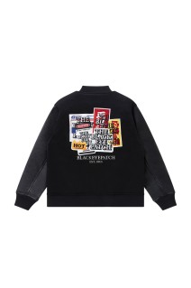 LABEL PACK PATCHED STADIUM JACKET / BLACK (BEPSS25OT01)