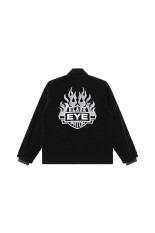 FLAME RIDER LOGO VELOUR RIDERS JACKET / BLACK (BEPSS25OT02)