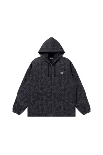 SMALL OG PYTHON PATTERNED HOODED JACKET / BLACK (BEPSS25OT05)