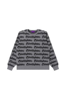 FASTHAND SCRIPT PATTERENED KNIT SWEATER / BEPSS25TP02