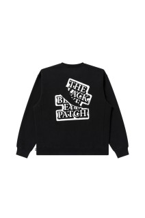 RIPPED APART OG LABEL CREW SWEAT  / BLACK (BEPSS25CS01)