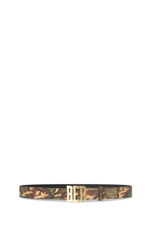 CAMOUFLAGE LEATHER LETTERS BELT / MULTI (BEPSS25AC02)