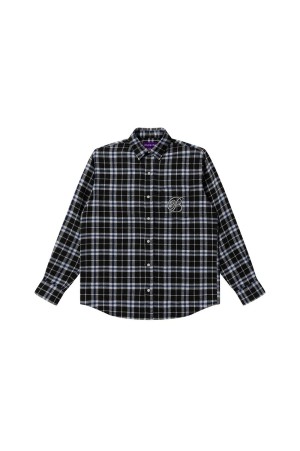 B EMBLEM FLANNEL SHIRT / MULTI (BEPSS25TP05)