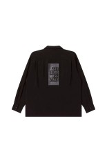 HWC EMBROIDERED OPEN COLLARED L/S SHIRT / BLACK (BEPSS25TP07)