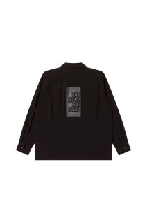HWC EMBROIDERED OPEN COLLARED L/S SHIRT / BLACK (BEPSS25TP07)