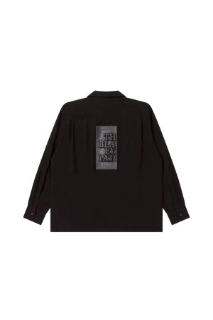 HWC EMBROIDERED OPEN COLLARED L/S SHIRT / BLACK (BEPSS25TP07)