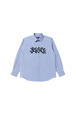 URBAN ARROWS PATCHED OXFORD SHIRT / BLUE (BEPSS25TP08)