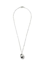 SILVER PEARL NECKLACE - SILVER (G-1_SILVER)