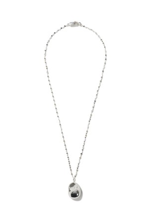 SILVER PEARL NECKLACE - SILVER (G-1_SILVER)