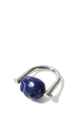 DISTORTED STONE RING - LAPIS (O-1)