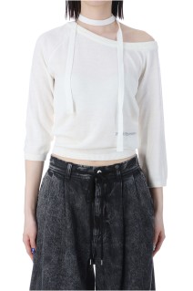 ONE-SHOULDER KNIT TOP -IVORY (RR251KT002)