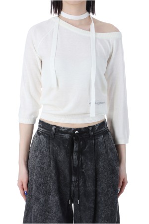 ONE-SHOULDER KNIT TOP -IVORY (RR251KT002)