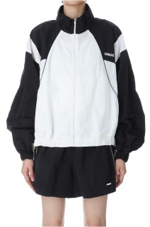 COLOR BLOCK WINDBREAKER IN BLACK - BLACK (KM2434JP005M)