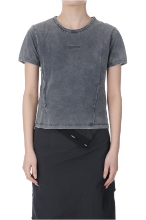 SMALL LOGO WASHED TOP IN CHARCOAL - CHARCOAL (KM2434TS009M)