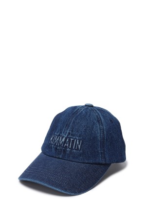 LOGO BRUSH DENIM BALL CAP IN BLUE - BLUE (KM2434HT002M)