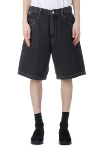 5 Pocket Denim Baggy Shorts / Black Fade (CTE-25S107)