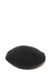 Crochet Knit Beret / Black (CTE-25S518)