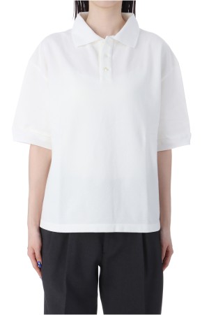 WIDE POLO SHIRT - WHITE (25MMSCU09)