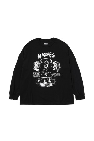 T-SHIRT L/S GLOBE / BLACK