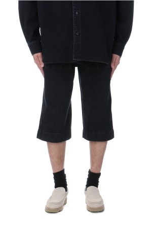 DENIM HALF PANT / BLACK (P005)