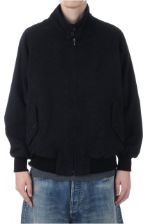 Silk Cashmere Tweed Harrington Jacket  - CHARCOAL (25AAP-01-19)