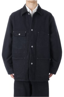 Vintage Silk Hemp Coverall Jacket - BLACK (25AAP-01-53)