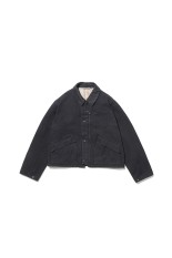 Vintage Silk Hemp Hunting Jacket - BLACK (25AAP-01-25)