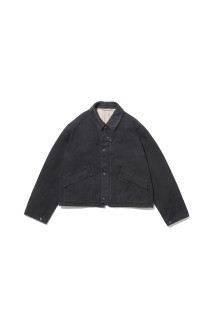 Vintage Silk Hemp Hunting Jacket - BLACK (25AAP-01-25)