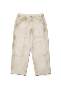 Vintage Silk Hemp Double Knee Pants - BEIGE (25AAP-04-07)