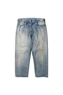 No.37 Washed Wide Denim Pants - BLEACH (25AAP-04-40)
