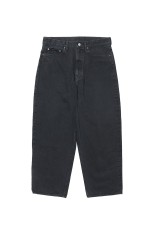 Black Washed Wide Denim Pants - BLACK (25AAP-04-18)