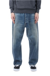 No.22 Washed Wide Denim Pants - INDIGO (AP-4003)