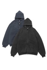 Vintage Zip Sweat Hoodie - BLACK (25AAP-05-12)