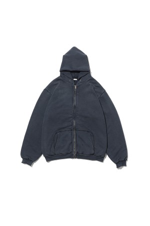 Vintage Zip Sweat Hoodie - NAVY (25AAP-05-12)