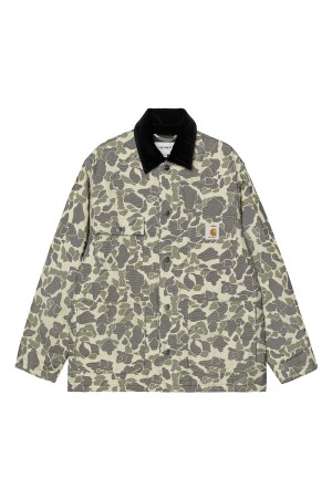 TAPESTRY CHORE COAT / Camo Duck Jacquard Green / Tobacco (I0353293CKXX)