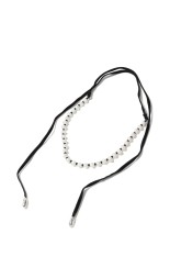 Pearl Ribbon Choker - BLACK (12510909)