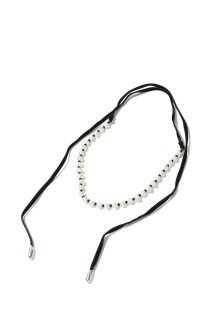 Pearl Ribbon Choker - BLACK (12510909)