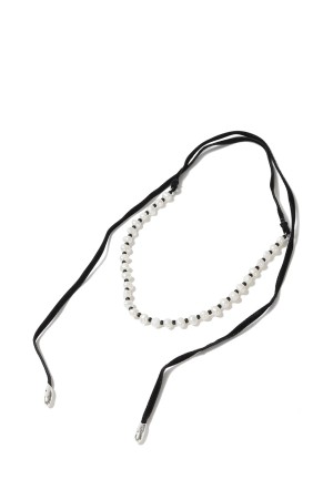 Pearl Ribbon Choker - BLACK (12510909)